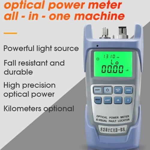 COMPTYCO AUA-9A All-IN-ONE Optical Power Meter with Visual Fault Locator optical fiber tester 5KM 10km VFL 1/10/20/30MW