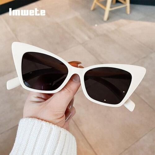 Imwete Vintage Sunglasses Women Sexy Cat Eye Shades Eyewear Fashinable 2020 Trend Men Sun Glasses UV400