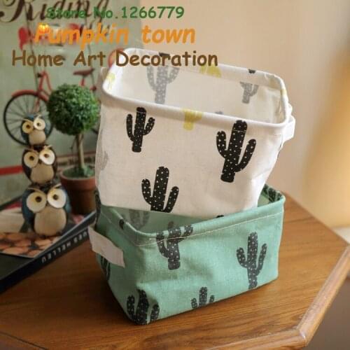Pastoral simplicity style cotton linen storage basket,internal waterproof PE material storage box,sundries underwear toy storage