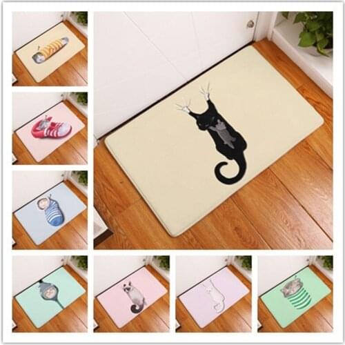 Cat Floor Mats Living Rooms Anti-slip Carpet for Bedroom Kitchen Bathroom Rug Welcome Mats for Front Door