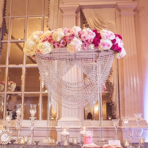 Crystal acrylic Table Centerpiece Flower Stand Wedding Centerpiece Party Decoration 80cm Tall