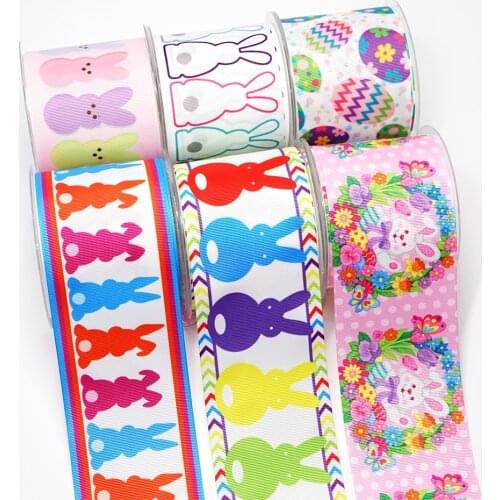 Ribbons Easter Day ribbon 3" 50 yards printed ribbon for hair bows accessory 37497