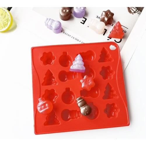 New Christmas Silicone Chocolate Cake Biscuit Mold Mousse Mould 3D DIY Snowman Handmade Tree Kitchen Baking Tools Accessories