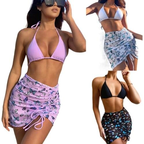 2021 New Fashion Bikini Sexy Ladies Split Swimsuit Three-piece Summer Beach Women Swimming Suit