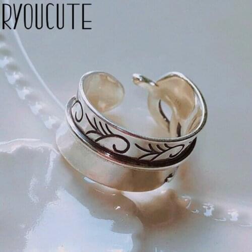 New Arrivals Vintage Large Leaf Rings For Women Men Large Adjustable Size Finger Ring Fashion Jewelry 2021
