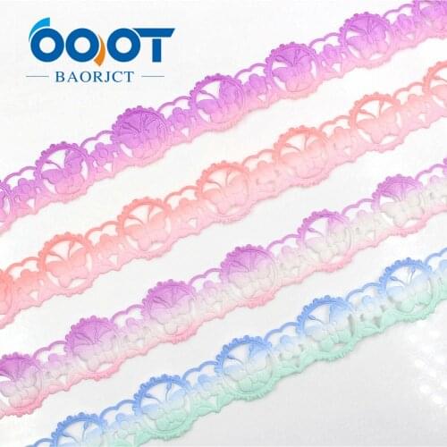 OOOT BAORJCT 17122311 hot sale 25 mm 25 yards hollow Flowers solid Grosgrain Ribbon, DIY handmade materials,Clothing accessories
