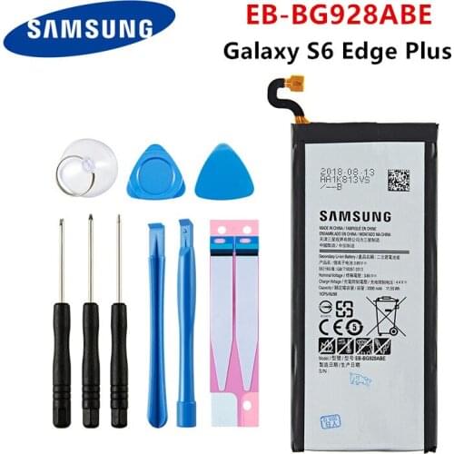 SAMSUNG Orginal EB-BG928ABE 3000mAh Battery For Samsung S6 edge Plus SM-G9280 G928P G928F G928V G9280 G9287 Plus S6edge+ +Tools