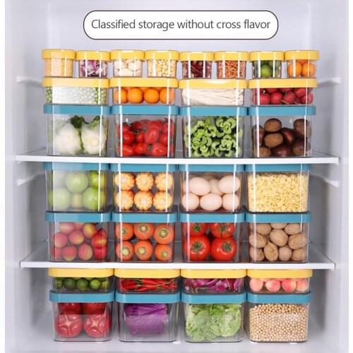 Transparency Food Storage Box Food Holder Space Saving Kitchen Fridge Storage Contain Sealed Home Food Container