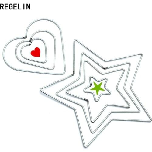 REGELIN Dream Catcher Reve Circle Rings Findings Hanging Heart Star cercle metal pour attrape reve Net Jewelry DIY 10pc 50-200mm