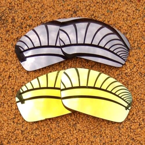 Silver Mirrored & 24K Gold Mirrored Polarized Replacement Lenses for Monster Pup Frame 100% UVA & UVB