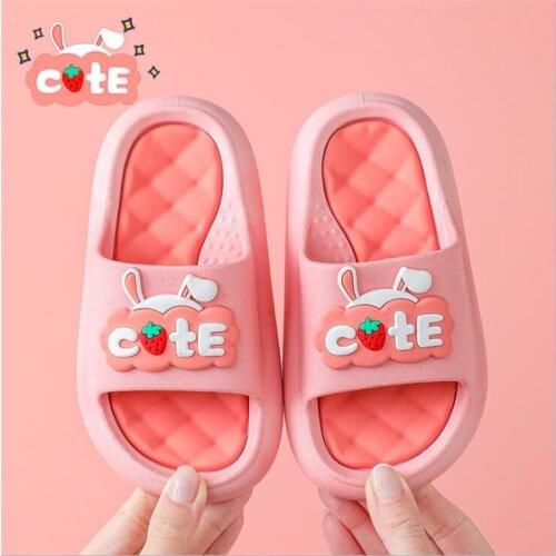 2021 hot Spring Summer girl PVC Cartoon Childrens Slipper Cute Home House Shoes Color block indoor sandals
