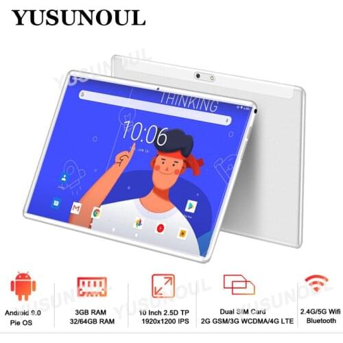 High Version Fast Games/Videos New Android 9.0 10 inch tablet 4G LTE 3+64GB ROM 8 Core 1920x1200 WiFi GPS Netflix Tablette 10.1"