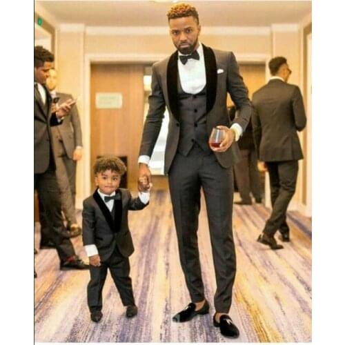 High Quality One Button Dark Grey Groom Tuxedos Shawl Lapel Groomsmen Mens Wedding Prom Suits (Jacket+Pants+Vest+Tie) NO:67