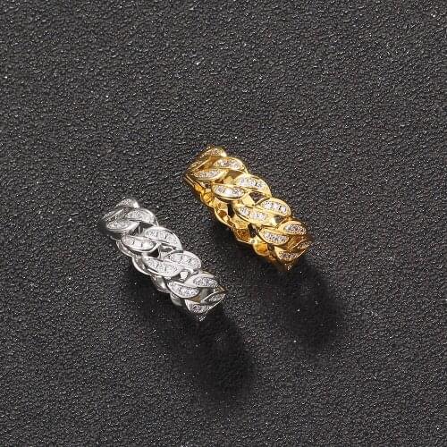 Zricon Brass Ring Micro pave with AAA CZ Brass Bling Bling Hip Hop Jewelry R030