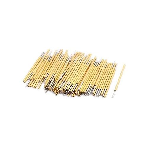 100pcs PM75-B1 1.02mm Dia 27.8mm Length Metal Spring Pressure Test Probe Needle