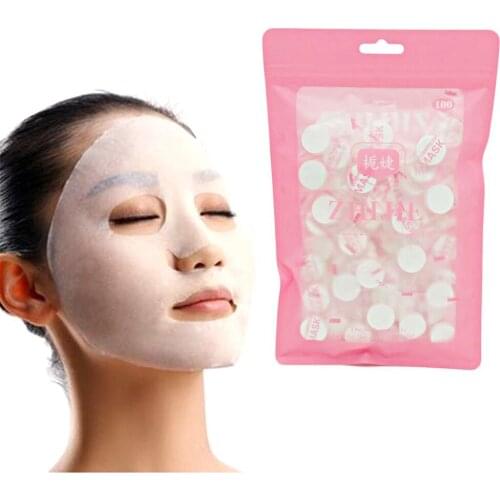 100Pcs Compressed Face Mask Paper Disposable Sheet Cotton Diy Mask Makeup Wipes Korean Beauty Tools Face Care Mask