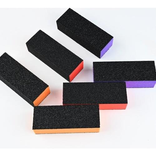 100pcs Nail Buffers File Double-sided Polishing Sponge Sanding Nail File Blocks For UV Gel Strips Manicure Tools File HTF