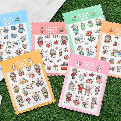 12pcs/LOT gift of life series daily Creative fresh cute lovely deceration DIY dropping glue sticker