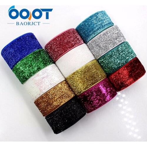 1801053,25MM 10 yards Shiny rainbow gradient ribbon DIY handmade Hair accessories Material wedding gift wrap decoration