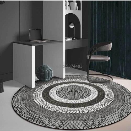 200cm Fashion Modern Multicolor Imitation Woven Rope Living Room Bedroom Hanging Basket Chair Round Floor Mat Customization