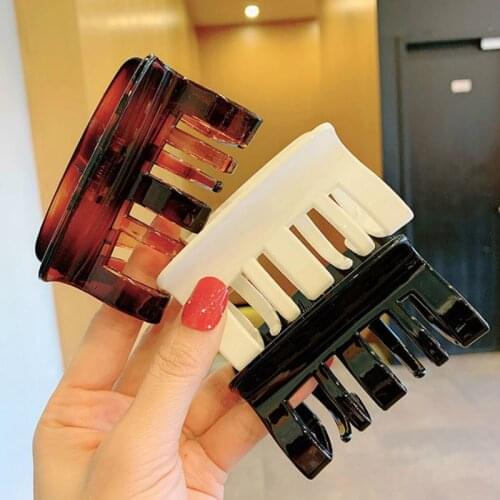 2020 Geometric Acrylic Fiber Hairpin Large Square Hair Crab Clip Solid Color Geometric Hairpin Womens Fashion Hair Accessories