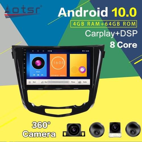 Car Radio GPS Navigation For Nissan X-Trail Qashqai Android Multimedia Player 64GB PX6 Auto Audio Stereo Head Unit Carplay DSP