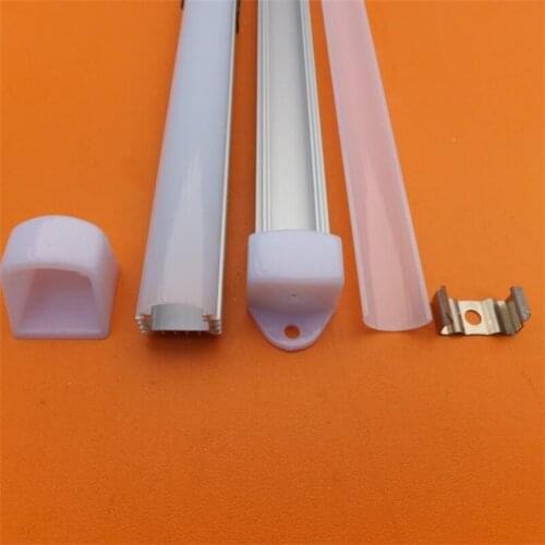 Free Shipping 2m/pcs 100pcs/lot best price led aluminum profile for led strip with Milky or Transparent PC Cover