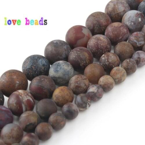 Natural Matte Pietersit Stone Beads Dull Polish Gems Stone Round Bead for jewelry Making DIY Bracelet Necklace 15'Strand
