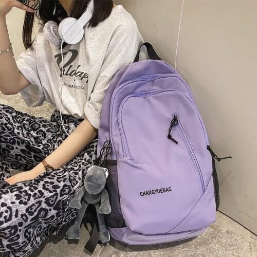 DCIMOR New Double-deck Waterproof Nylon Women Backpack Female Contracted Mesh Travel Bag Teenage Girls Large Capacity Schoolbag