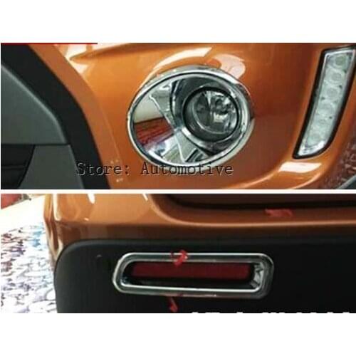 For Suzuki Vitara Escudo 2015 2016 2017 ABS Chrome Front Head / Rear Fog / Tail Brake Light Lamp Molding Garnish Cover Trim