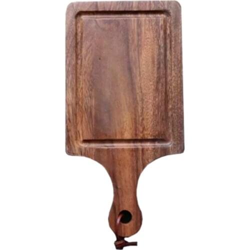 Solid Wood Board Pizza Steak Toasted Breadboard Fruit Vegetable Meat Cutting Board Non-Slip Thicken Chopping Board