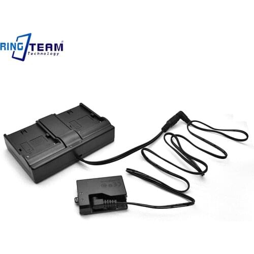 Dual Battery Charger Power Adapter LP-E10 DR-E10 Coupler for Canon Camera T3 T5 T6 1100D 1200D 1300D 1500D 3000D 4000D X50 X70