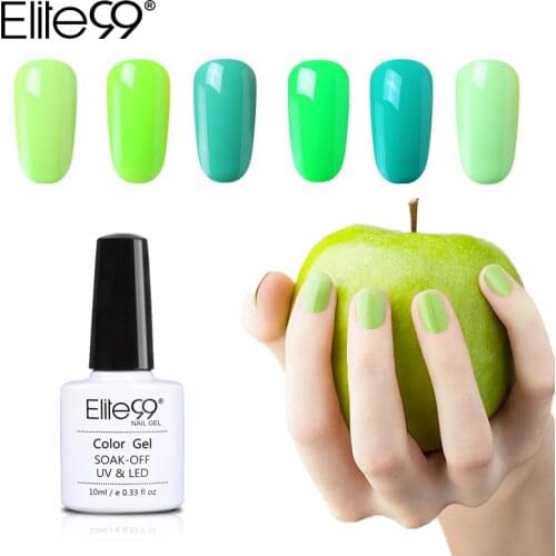Elite99 10ml Green Color Series Gel Nail Polish Soak Off UV LED Gel Varnishes Semi Permanance Nail Art Design Polish Gel Lacquer