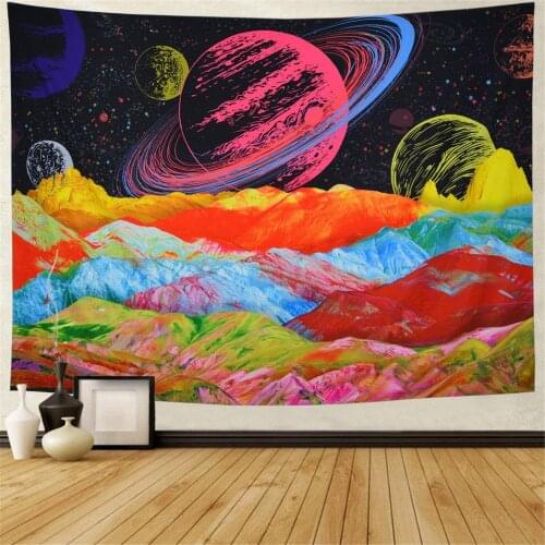 India Psychedelic Galaxy Space Tapestry boho decoration home decor aesthetic room decor hippie home decor decoration mural tapiz