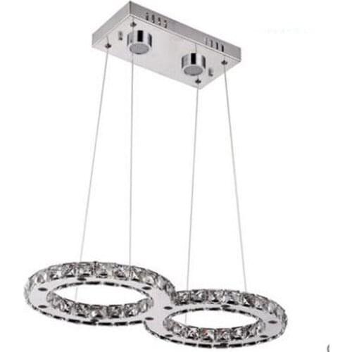 Creative personality dining room lamp three dining room lamp home led crystal chandelier three color light hanging lamp fixture