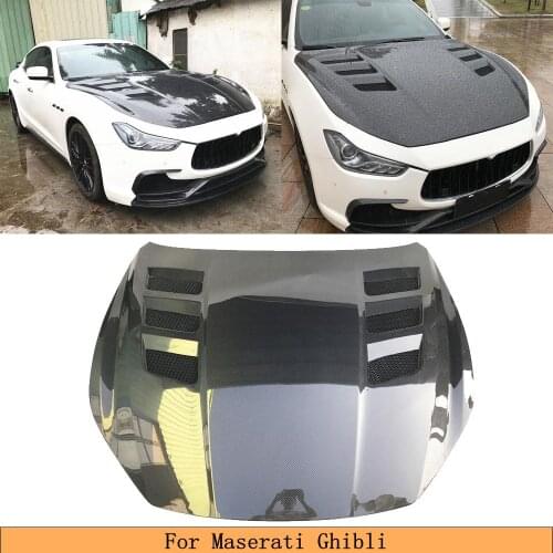 Carbon Fiber Car Front Bumper Engine Hoods Cover For Maserati Ghibli 2014 2015 2016 car Hood Bonnet