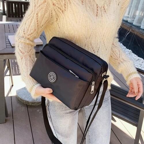 Mobile Phone Bag 2021 Casual Solid Color Women Bags Luxury Designer Shoulder Bag Nylon Cloth Lady Messenger Bag