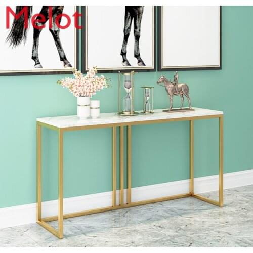 Fashion European Style Luxury Marble Living Room Golden Storage Rack Iron Simple Modern Medium Storage Cabinet Home Decoration