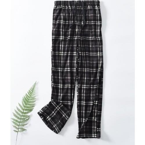 Mens Pants Trousers Faux suede Household to take Sleep bottoms