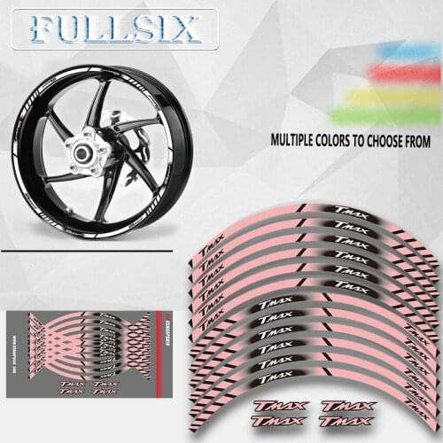 FIT YAMAHA TMAX TMAX500 TMAX530 500 530 15'' 12 X Bordo Spesso Esterno Rim Sticker Banda Wheel Stickers