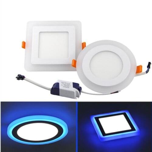 New design white+rgb 3 models led panel light RGBW ultra thin recessed acrylic 6w 9w 16w 24w led panel lamps ceiling lights