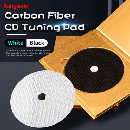 Xangsane Black/White Carbon Fiber CD Tuning Gasket Shock Absorber CD Pad Disc Pressing Disc Fever Grade Accessories