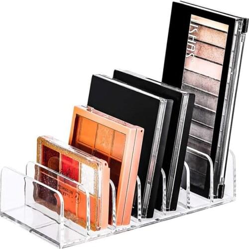 7 Grids Clear Acrylic Eyeshadow Compact Organizer Drawer Organization Divider Makeup Storage Box Transparent Slot Cosmetics Case