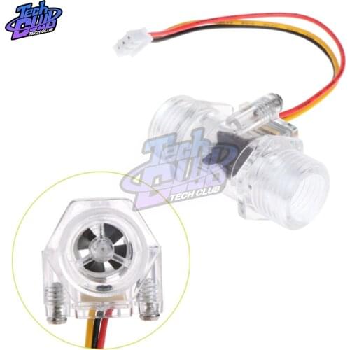 DC 5V 12V DN15 Transparent Water Flow Sensor water Flow Meter Measurement Hall Flow Sensor Indicator Counter G1/2inch Copper