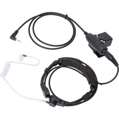 Walkie Talkie Microphone Heavy Duty U94 PTT Neck Throat Mic Earpiece Radio Tactical Headset for Motorola TLKR T80 T60 T5 T6200