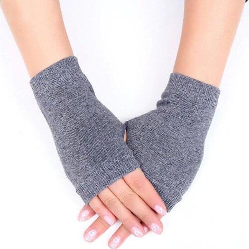 Made in China 1 Pair Women Cashmere Fingerless Warm Winter Gloves Hand Wrist Warmer Mittens