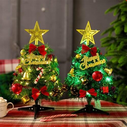 30cm DIY Christmas Tree Lights Decorations Kids Gifts Xmas Tree Door Wall Hanging Lights Artificial Tree Home Wedding Party