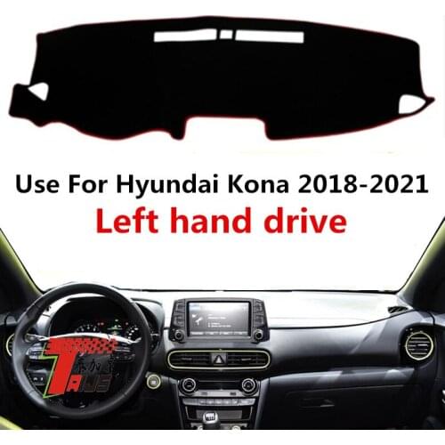 TAIJS Factory 3colors Fashion Polyester Fibre Car Dashboard Pad For Hyundai Kona 2018-2021 Left hand drive