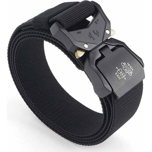 Tactical Belt Quick Release Army Style Combat Belts Black Men Nylon Military Waistband Outdoor Hunting Sports Accessories 125cm