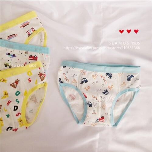 3Pcs Lot Boys Briefs Car And Bear Design Baby Cotton Underwears Kids Shorts Childrens Boxer 2 To 10 Years ZL42